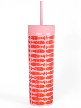 Coastal Fishy 16oz Acrylic Tumbler - Pink